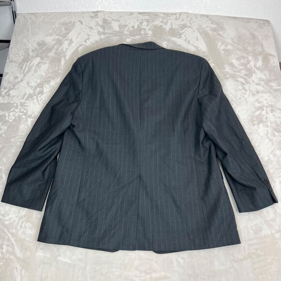 Brooks Brothers 346 Blazer Mens 48R Grey Pinstripe Two Button Wool Sport Coat - Picture 10 of 15